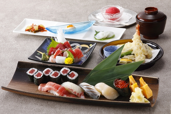 【平日限定】熟練の板前が握る「寿司 白河」のディナーコース付きプラン（夕食付）